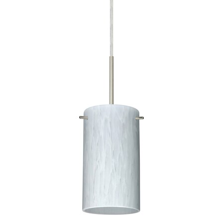 Besa Lighting Stilo 7 Cord Pendant, Carrera, Satin Nickel Finish, 1x5W LED 1BT-440419-LED-SN
